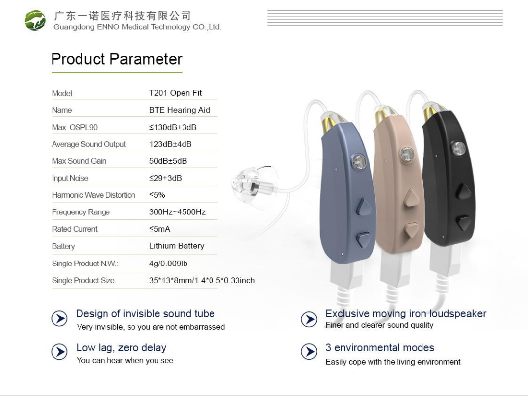 EN-T201 open fit hearing aid|ennohearingaid